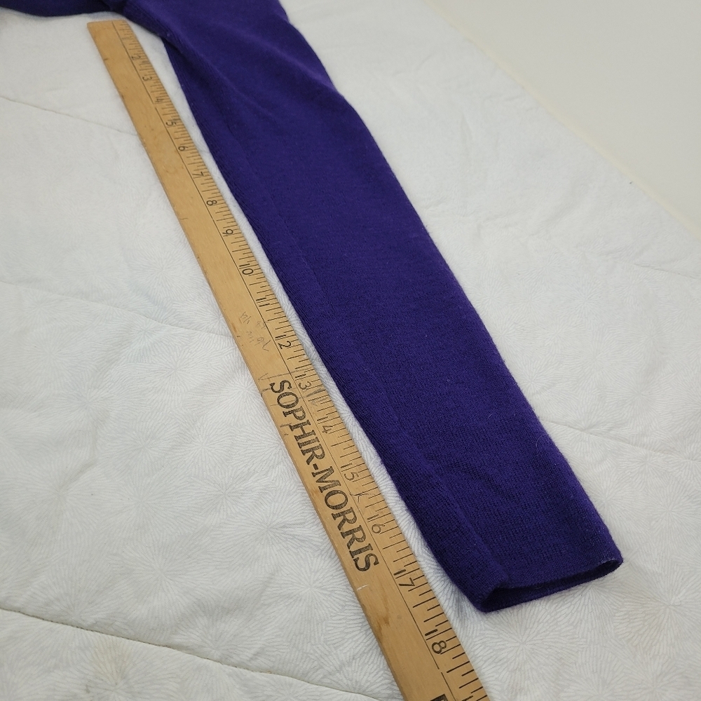 The Limited Deep Purple Crossover Wool Blend Fitted Lightweight Sweater Cozy L - Picture 7 of 10